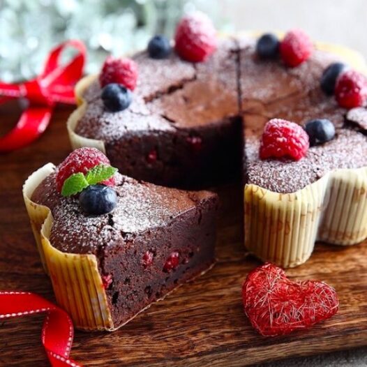 花型チョコレートケーキ
