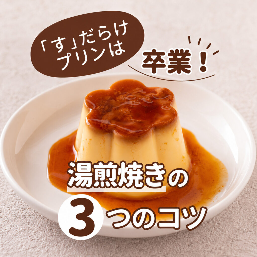 「す」だらけプリンは卒業！なめらかに仕上げる湯煎焼き3つのコツ